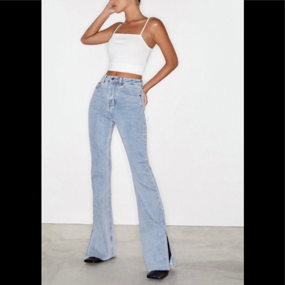MOTEL ROCKS Split Bootleg Jeans - Medium